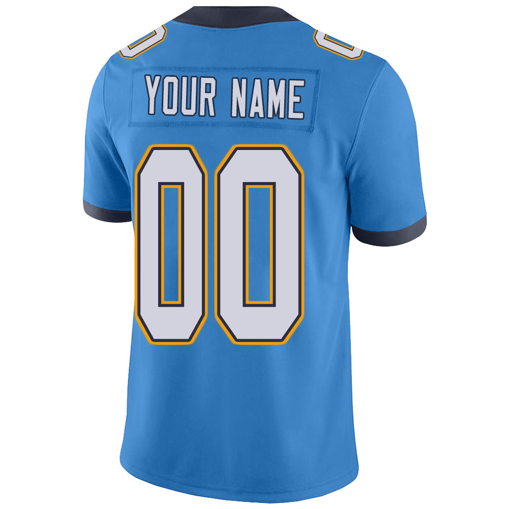 Custom LA.Chargers Stitched American Football Jerseys Personalize Birthday Gifts Powder Blue Jersey