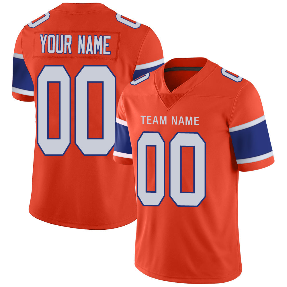 Custom D.Broncos Stitched American Football Jerseys Orange Personalize Birthday Gifts Jersey