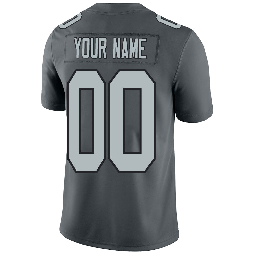 Custom LV.Raiders Stitched American Football Jerseys Personalize Birthday Gifts Grey Jersey