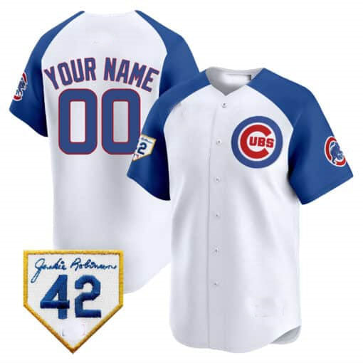 Custom Chicago Cubs 2024 Jackie Robinson Patch Vapor Premier Limited V2¨C All Stitched Baseball Jersey