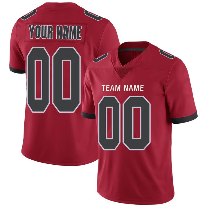 Custom A.Falcons Stitched American Personalize Birthday Gifts Red Jersey Stitched Football Jerseys