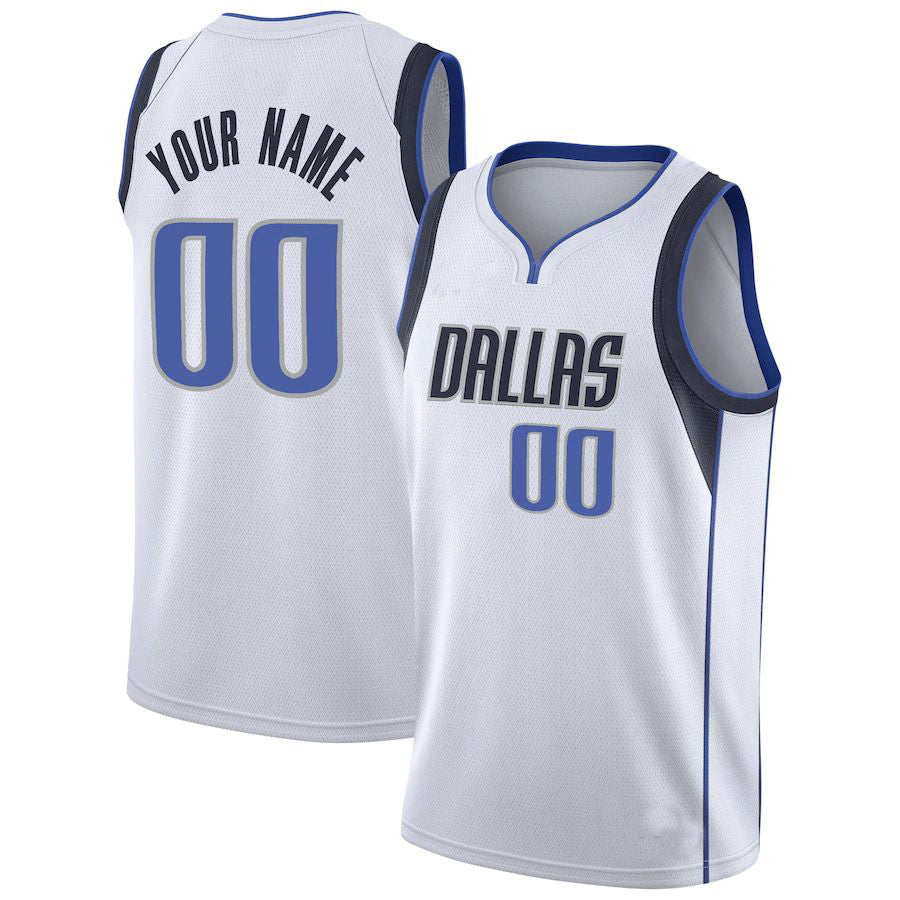 Custom D.Mavericks Swingman Jersey Association Edition White American Stitched Basketball Jersey