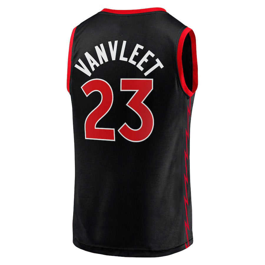 T.Raptors #23 Fred VanVleet Fanatics Branded Fast Break Player Jersey Black Statement Edition Stitched American Basketball Jersey