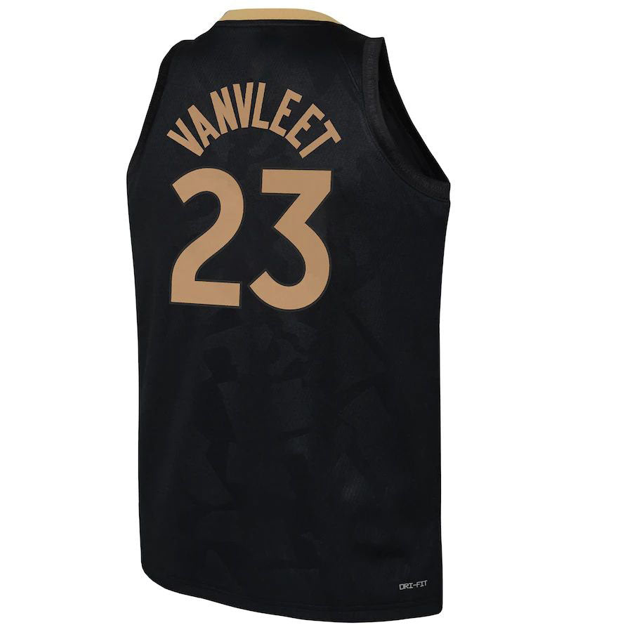 T.Raptors #23 Fred VanVleet Swingman Jersey City Edition Black Stitched American Basketball Jersey