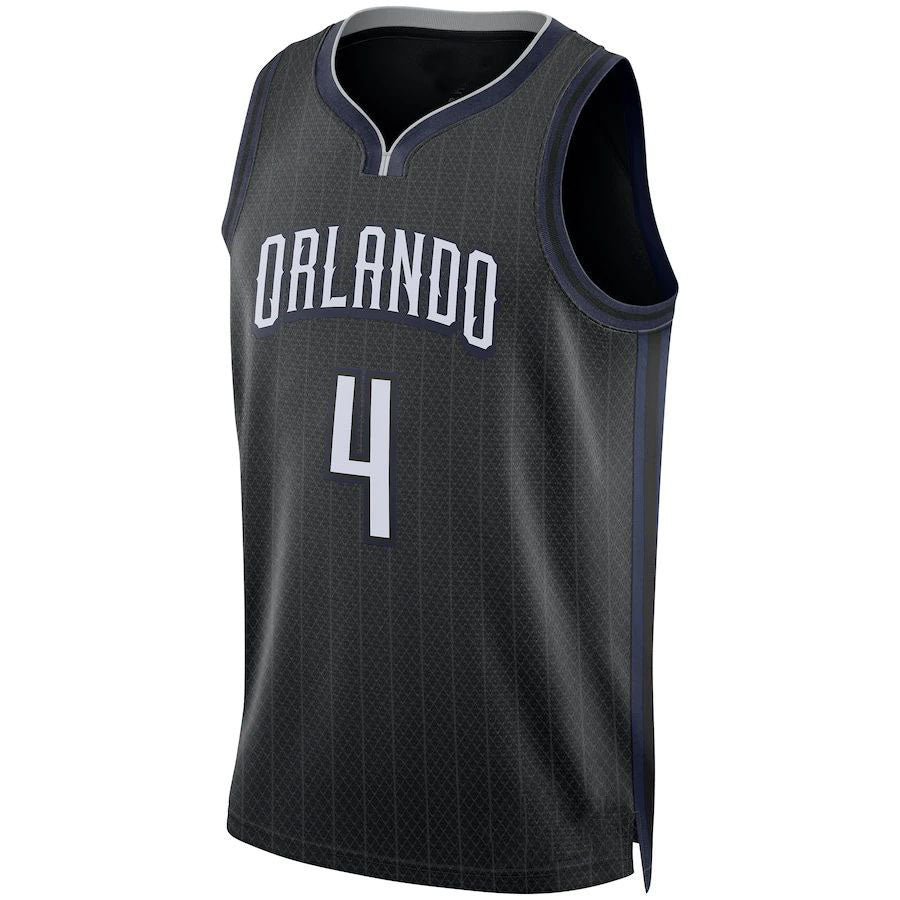 O.Magic #4 Jalen Suggs Unisex 2022-23 Swingman Jersey City Edition Black Stitched American Basketball Jersey
