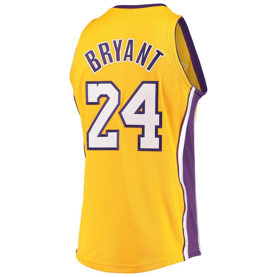 LA.Lakers #24 Kobe Bryant Mitchell & Ness Hardwood Classics 2008-09 Authentic Jersey Gold Stitched American Basketball Jersey