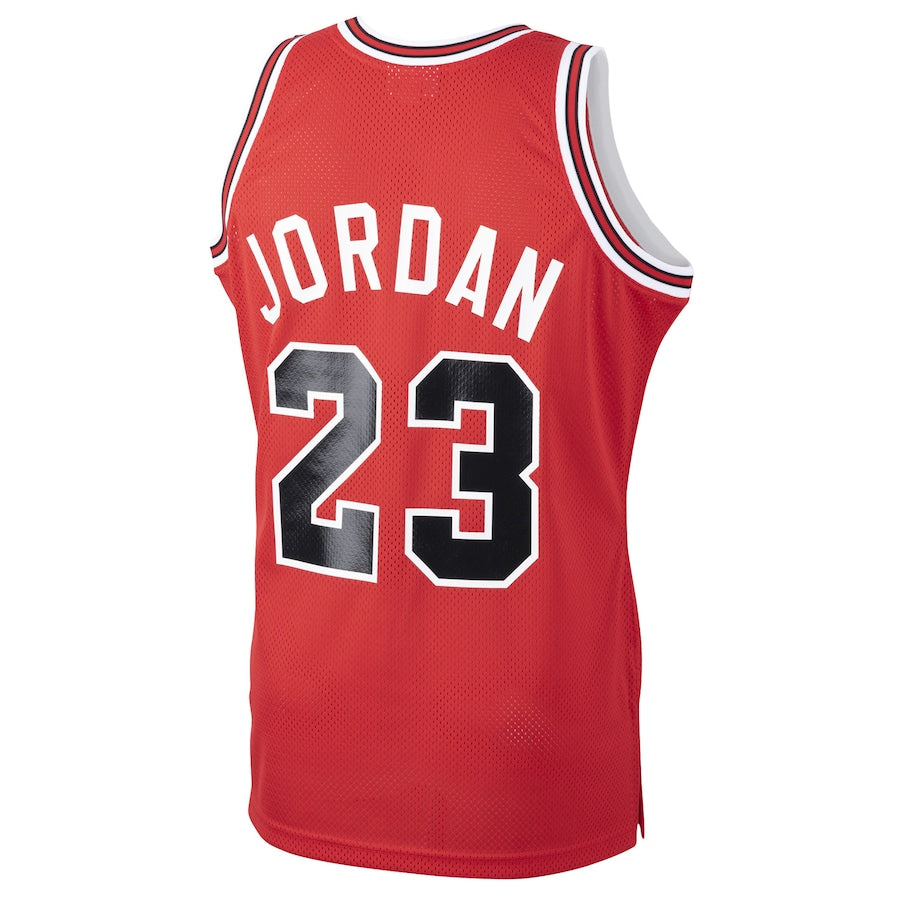 C.Bulls #23 Michael Jordan Mitchell & Ness 1984-85 Hardwood Classics Rookie Authentic Jersey Red Stitched American Basketball Jersey