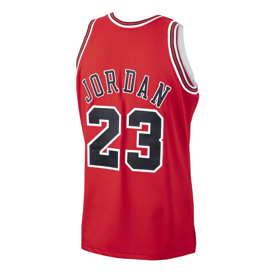 C.Bulls #23 Michael Jordan Mitchell & Ness 1997-98 Hardwood Classics Authentic Player Jersey Red Stitched American Basketball Jersey