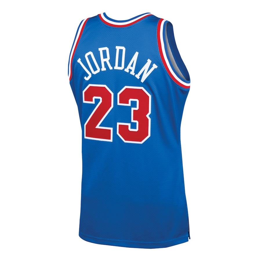 E.Conference #23 Michael Jordan Mitchell & Ness 1993 All-Star Game Hardwood Classics Authentic Jersey Royal Stitched American Basketball Jersey