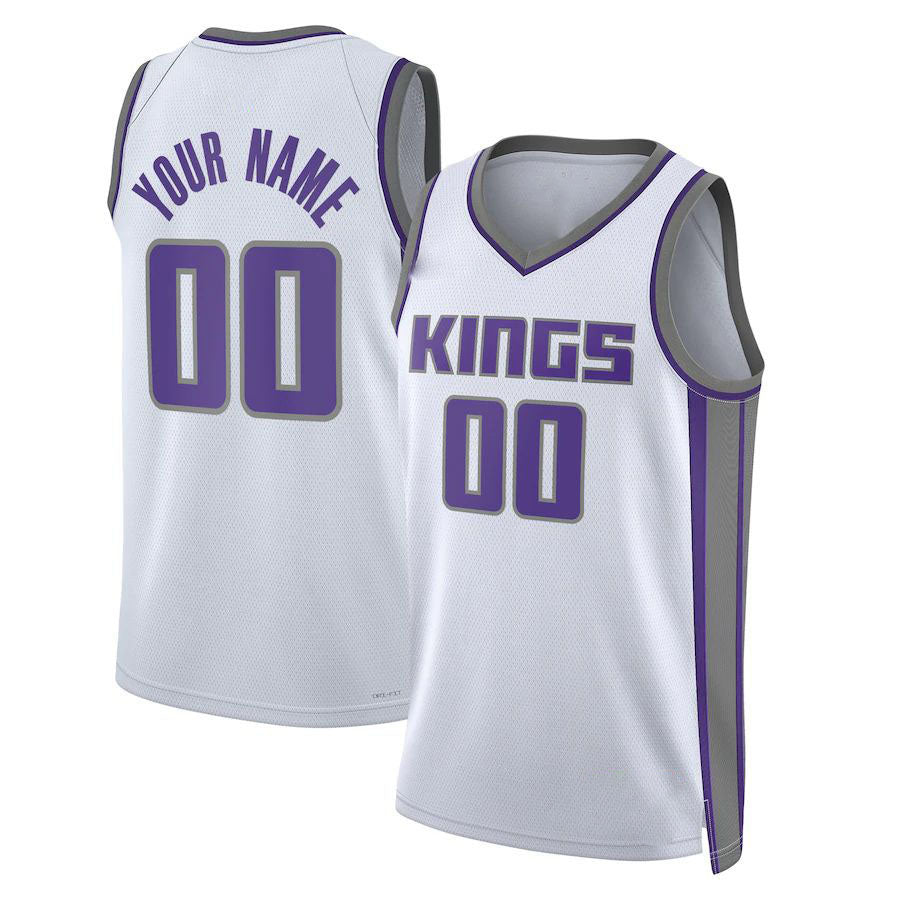 Custom S.Kings Unisex Swingman Custom Jersey Association Edition White Stitched Basketball Jersey