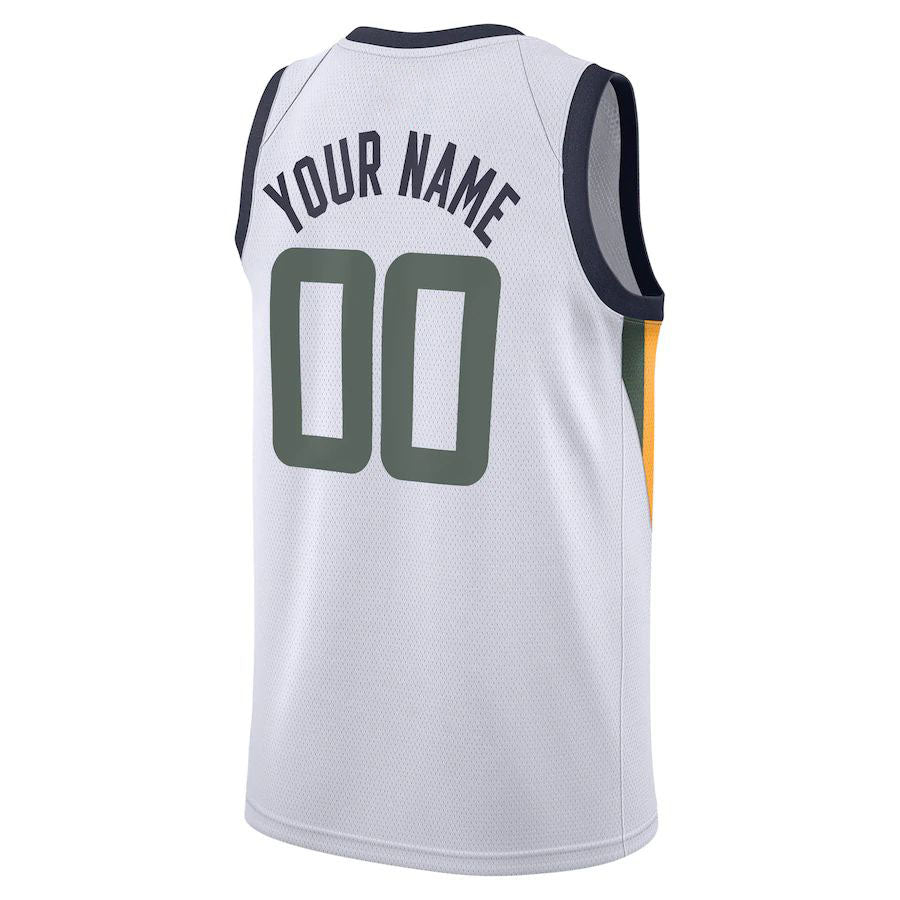 Custom U.Jazz Swingman Custom Jersey Association Edition White Stitched Basketball Jersey