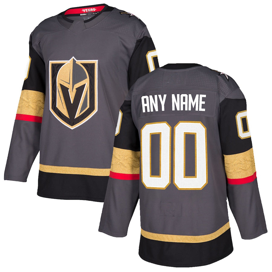 Custom V.Golden Knights Alternate Authentic Jersey Gray Stitched American Hockey Jerseys