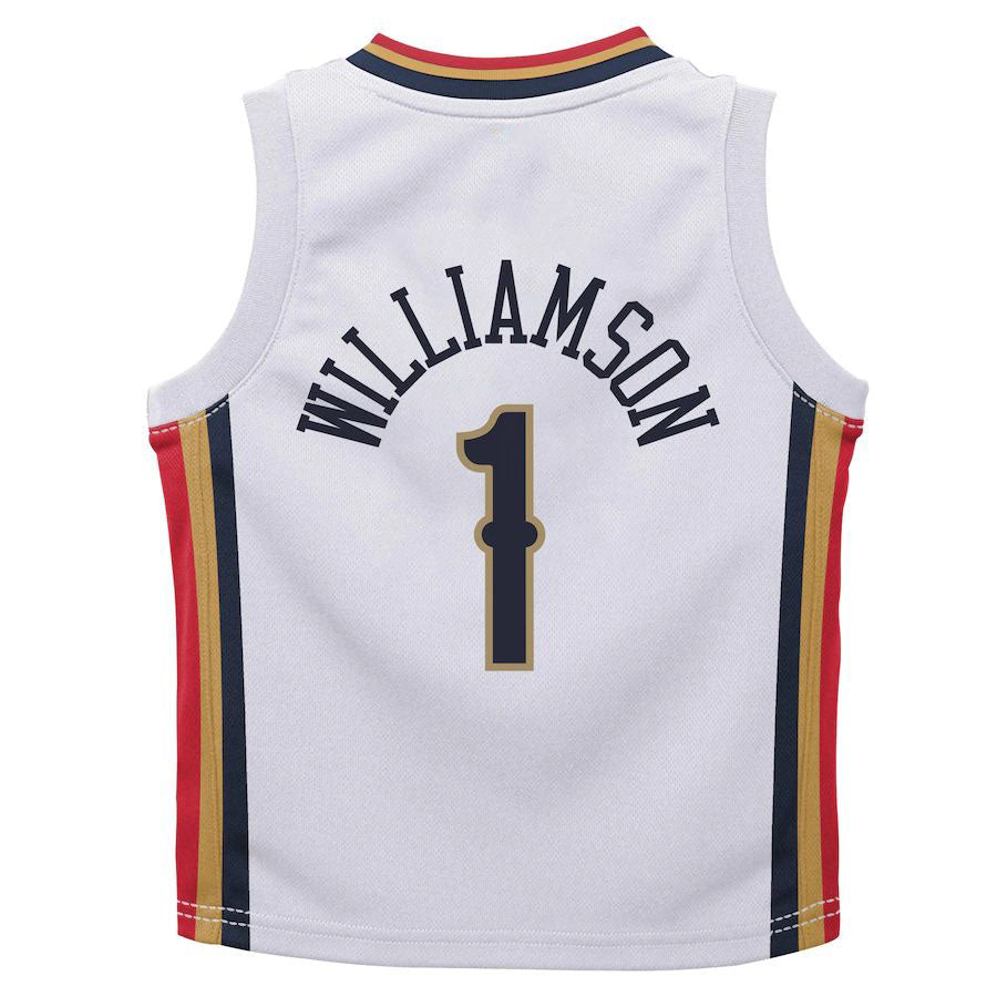 NO.Pelicans #1 Zion Williamson Infant 2021-22 City Edition Replica Jersey City Edition White Stitched American Basketball Jersey