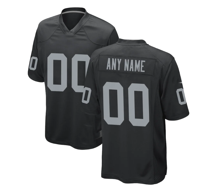 Custom LV.Raiders Stitched American Football Jerseys Personalize Birthday Gifts Grey Jersey
