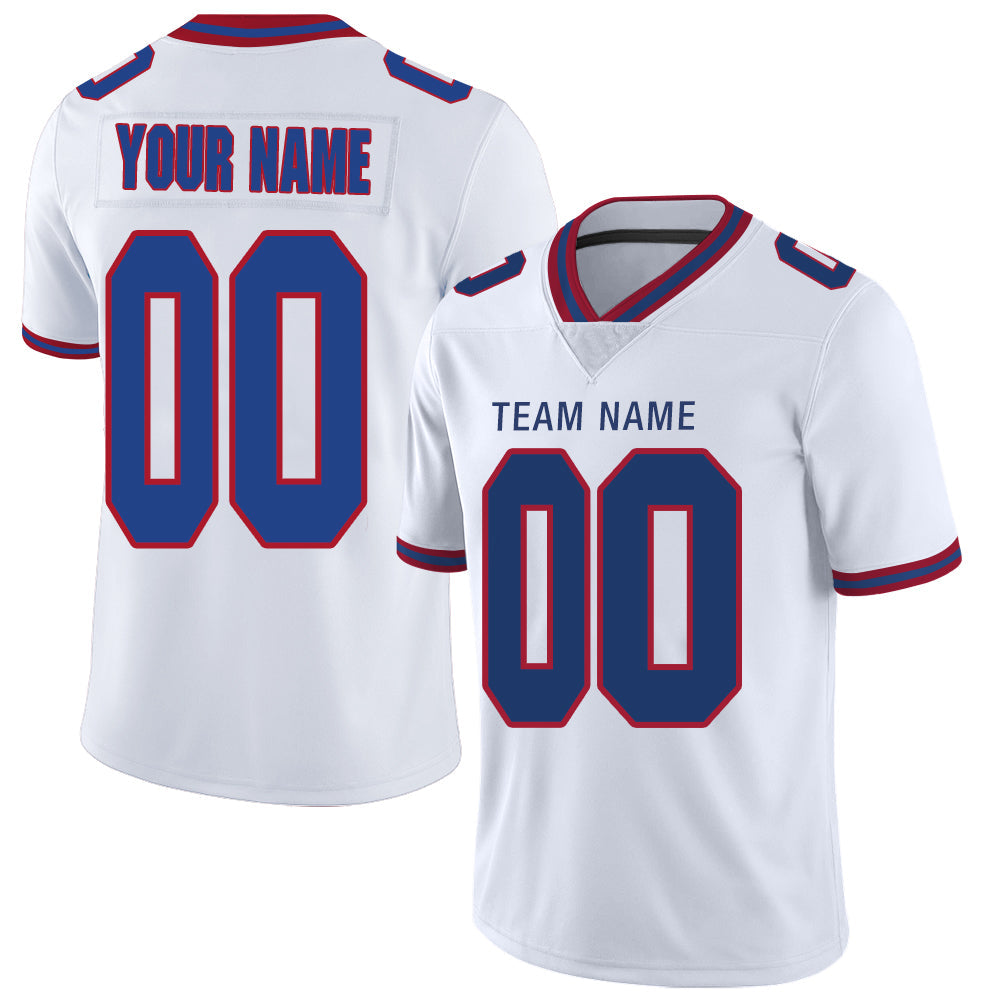 Custom NY.Giants Stitched American Football Jerseys Personalize Birthday Gifts White Jersey