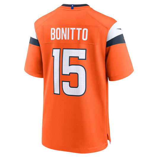 D.Broncos #15 Nik Bonitto Orange Vapor F.U.S.E. Limited Jersey Stitched American Football Jerseys