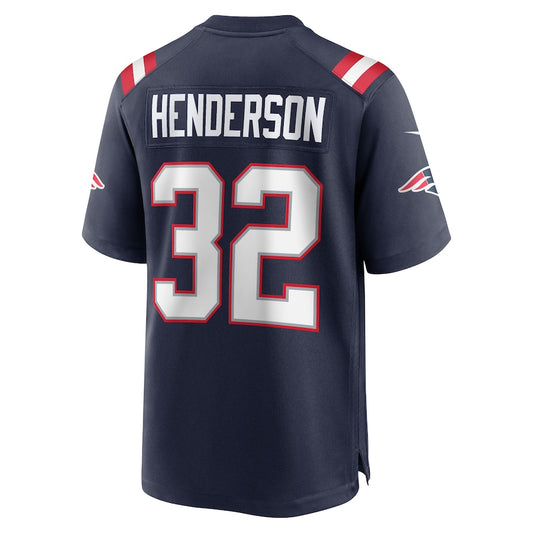 NE.Patriots #32 TreVeyon Henderson Navy Vapor Limited Jersey Stitched American Football Jerseys