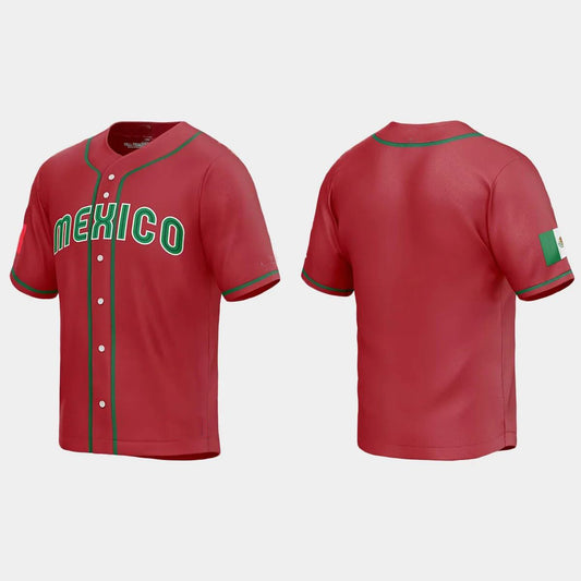 MEXICO BASEBALL 2023 WORLD BASEBALL CLASSIC JERSEY ¨C RED Stitches Baseball Jerseys