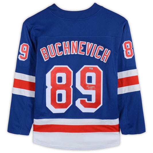 NY.Rangers #89 Pavel Buchnevich Fanatics Authentic Autographed Breakaway Jersey Blue Stitched American Hockey Jerseys